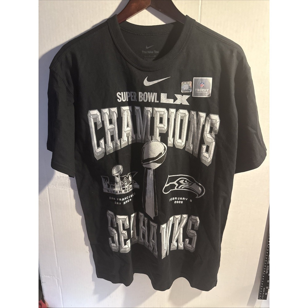 Nike Seattle Seahawks SuperBowl LX Champions Trophy Collection Men's T Small